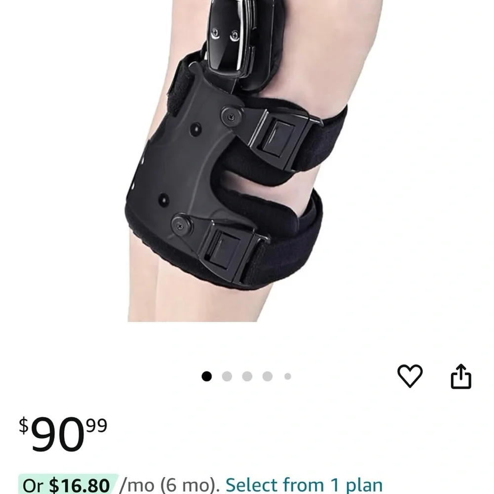 Black Knee Brace for Osteoarthritis Support - Picture 4 of 6